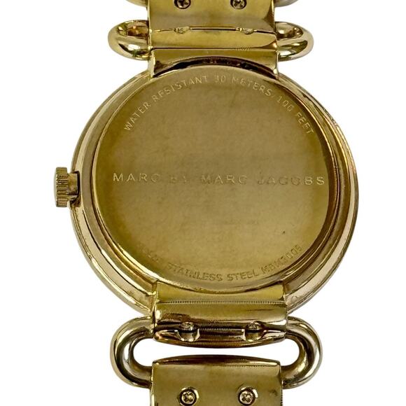 MARC BY MARC JACOBS Stainless Steel Gold Tone Chain Link Bracelet Watch - Picture 7 of 9